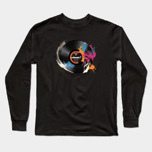 Vinyl record graffiti style Long Sleeve T-Shirt